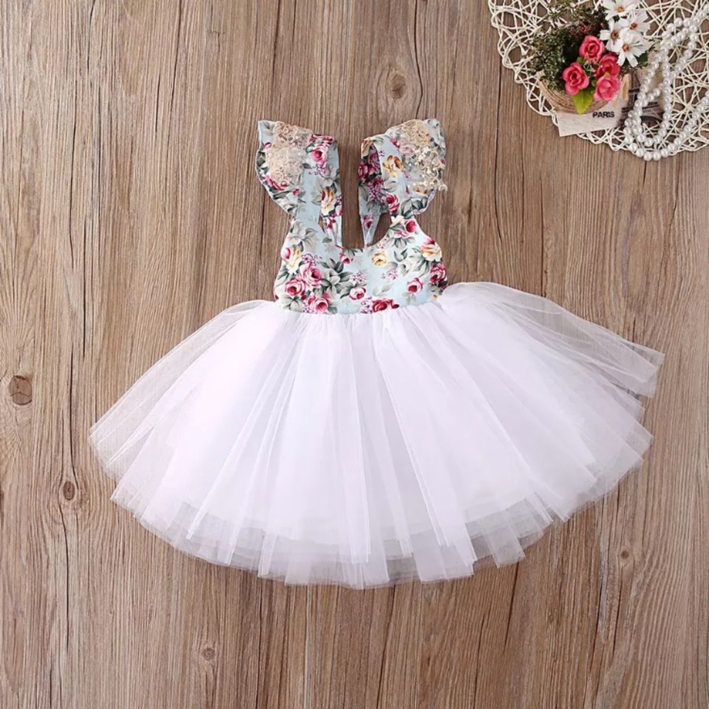 Floral white dress